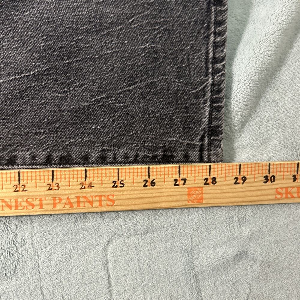 Y2K 2000s Levis Premium Loose Baggy Jeans Womena 30x28 Black Relaxed Ribcage VTG - Picture 13 of 14